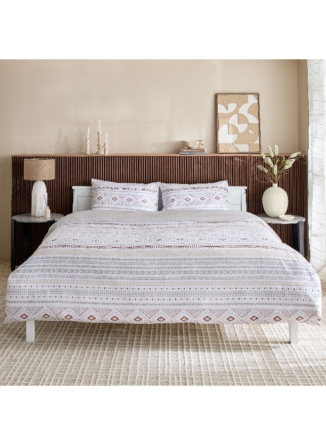 هوم بوكس طقم غطاء لحاف قطن مطبوع ماديسون لوتون مقاس كوينكينج  سم - Image 3