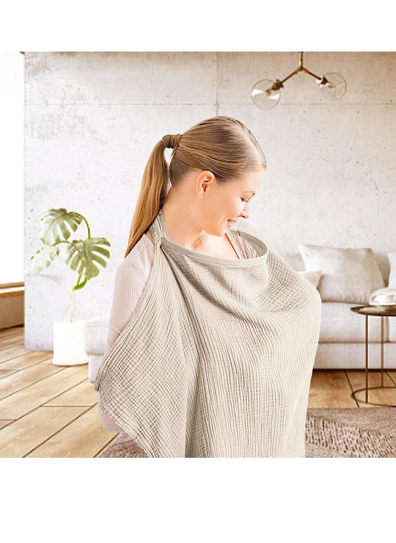 Gonice Breastfeeding cover, privacy cotton breast feeding cover cloak, 360 degree, breathable, comfortable breast feeding cover, with adjustable shoulder straps  - Image 3