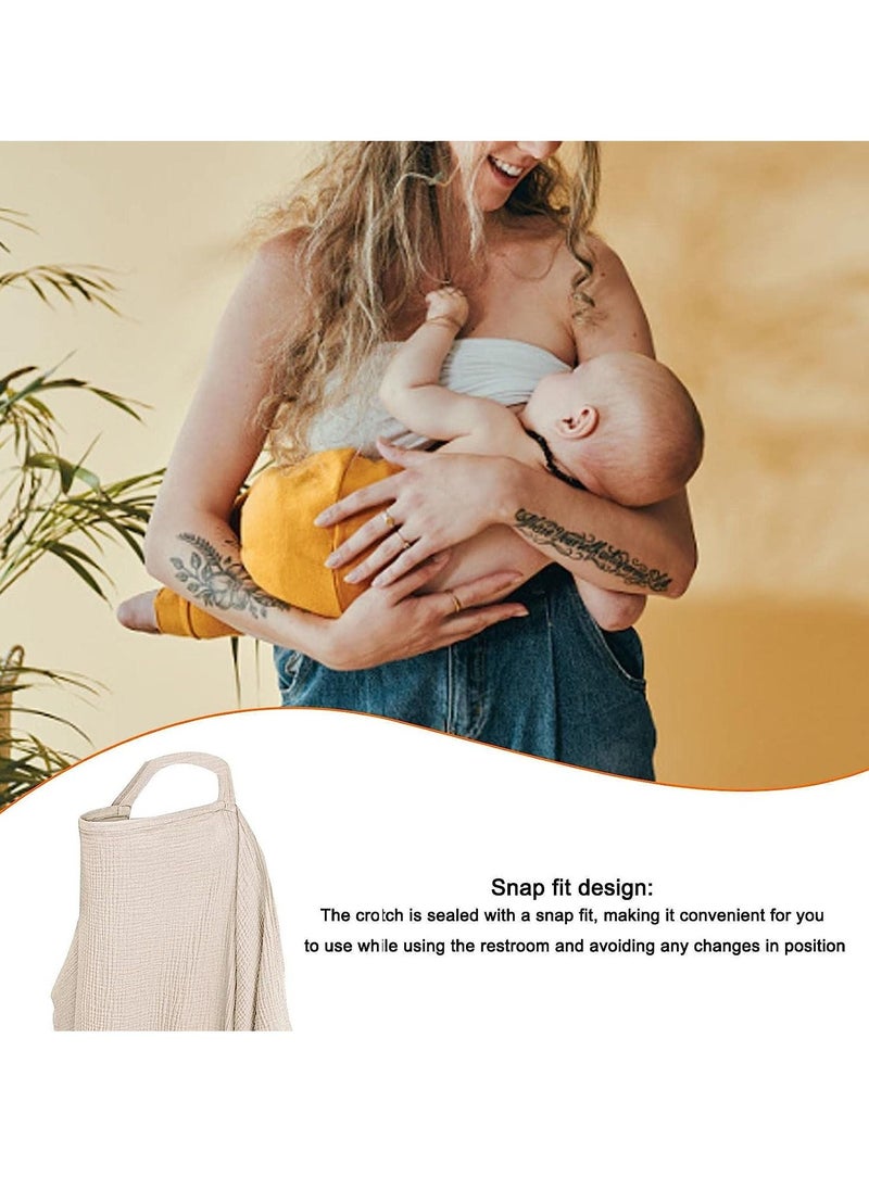 Gonice Breastfeeding cover, privacy cotton breast feeding cover cloak, 360 degree, breathable, comfortable breast feeding cover, with adjustable shoulder straps  - Image 2