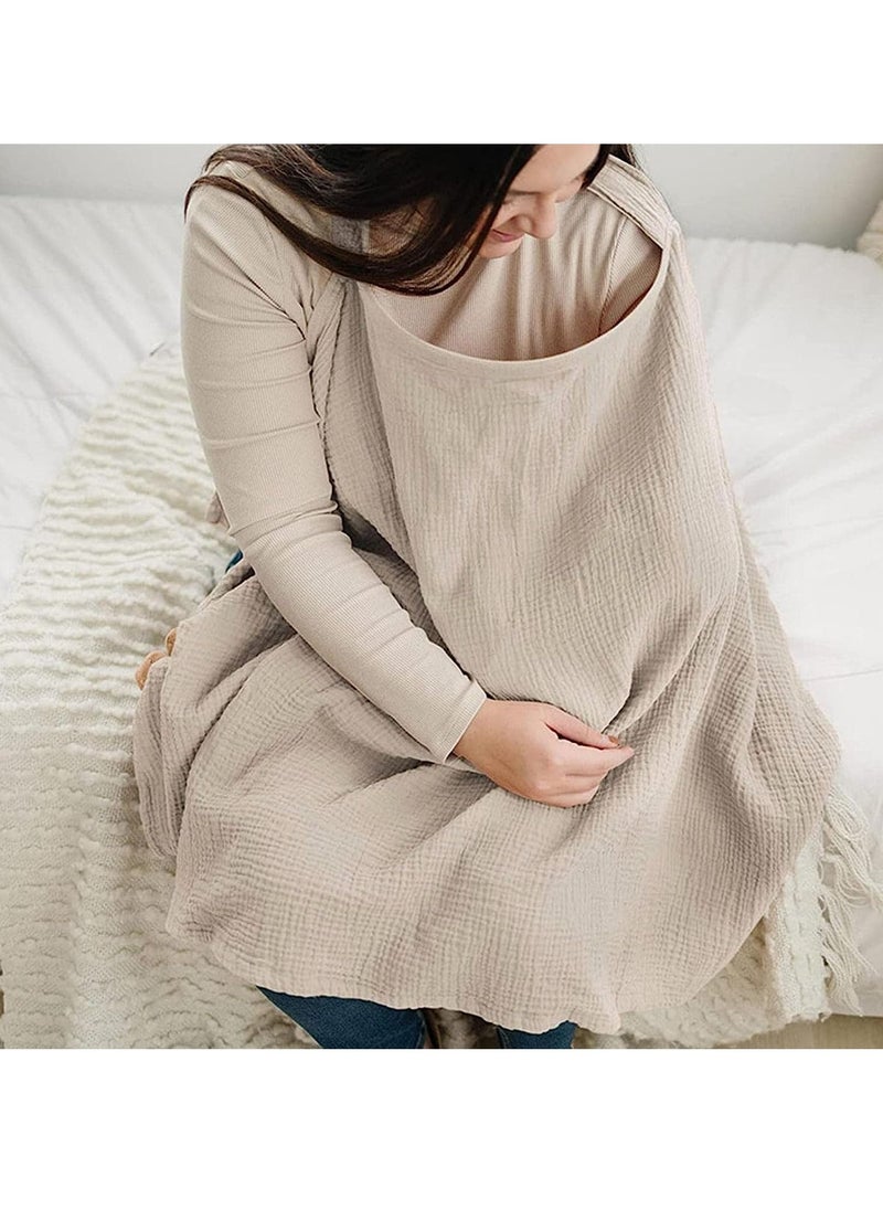 Gonice Breastfeeding cover, privacy cotton breast feeding cover cloak, 360 degree, breathable, comfortable breast feeding cover, with adjustable shoulder straps  - Image 4