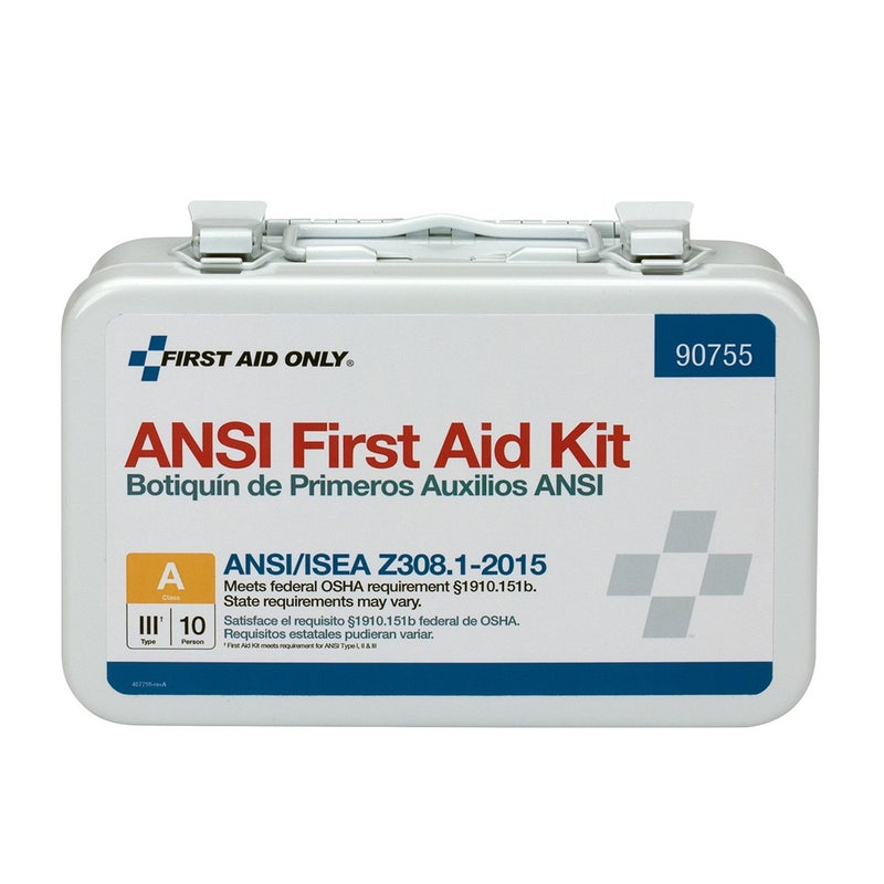 First Aid Only 90755 ANSI A 2015 and OSHA Compliant First Aid Kit 10Person Emergency First Aid Kit for Business Home Car and Worksites 71 Pieces - Image 1
