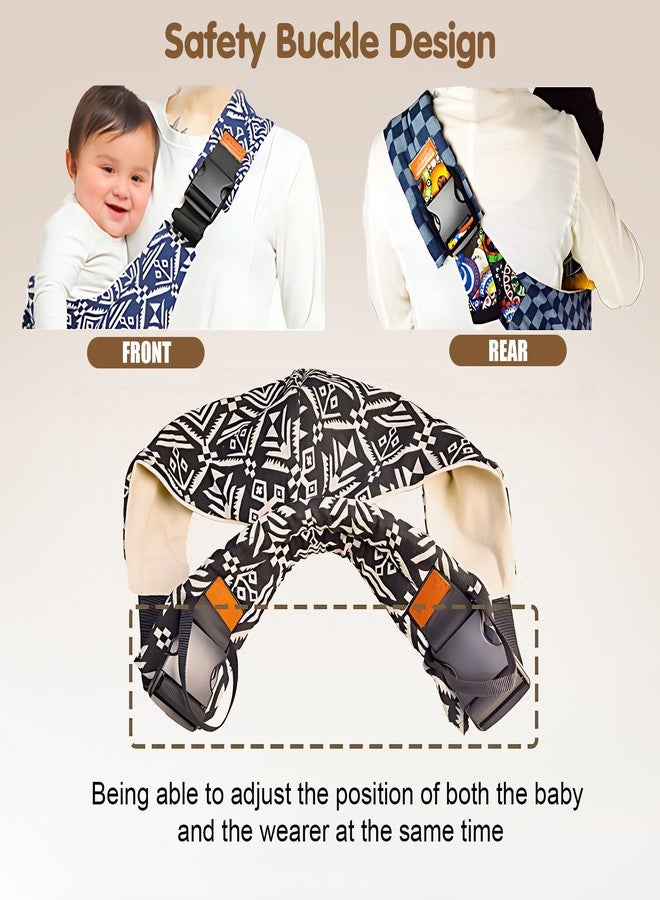 yemyig Baby Sling Carrier,Toddler Carrier, 2025 New Baby Sling,Portable and Lightweight Sling,Non-Slip Hip Seat Carrying 10-30lbs(Black) - Image 4