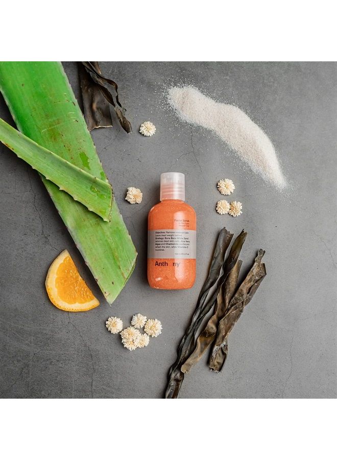 Anthony Face It & Go Kit, Set Includes Glycolic Facial Cleanser 3.4 Fl Oz. All Purpose Facial Moisturizer 3 Fl Oz. Facial Scrub 3.4 Fl Oz.