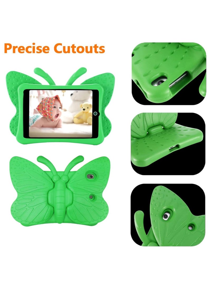 vesus iPad 9th 8th 7th Generation Case Kids Girls, Cute Butterfly Shockproof EVA Foam Super Protection Stand Cover for iPad 2021 2020 2019 10.2" and iPad Air 3 Pro 10.5" - Green - Image 5