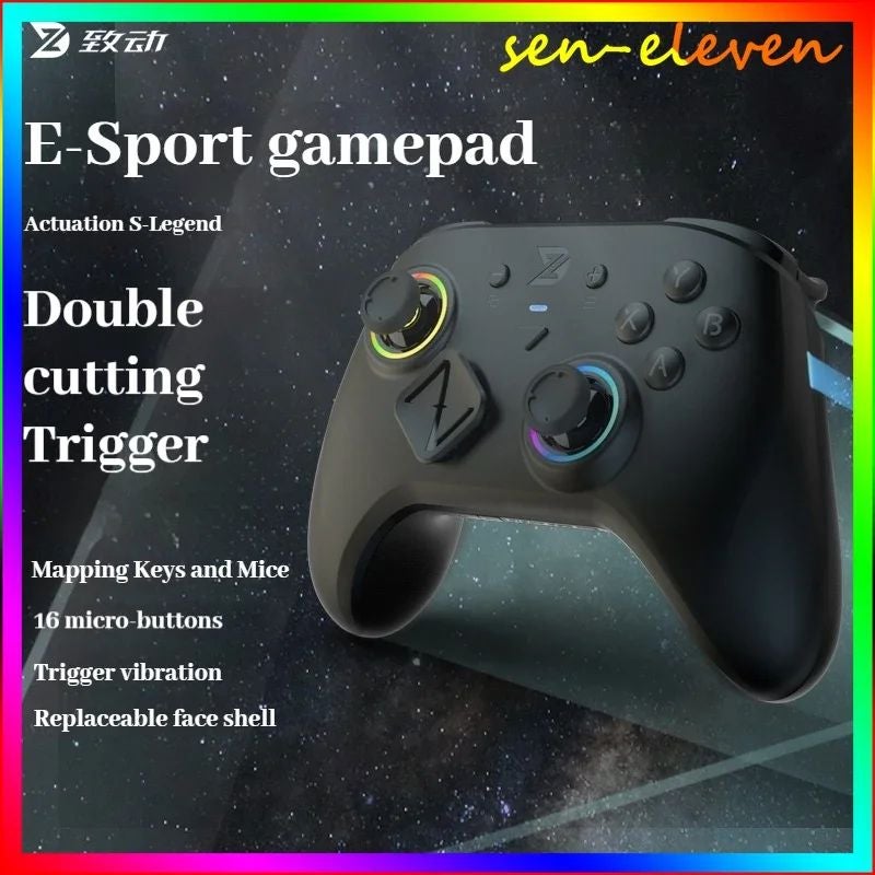 ZD Super Legend S Wireless Bluetooth Gaming Controller with Hall Sensors RGB Motor Apex Switch PC Gamepad, White - Image 2