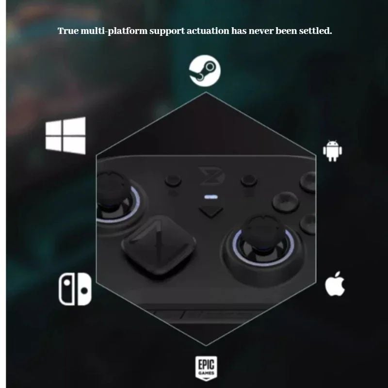 ZD Super Legend S Wireless Bluetooth Gaming Controller with Hall Sensors RGB Motor Apex Switch PC Gamepad, White - Image 3