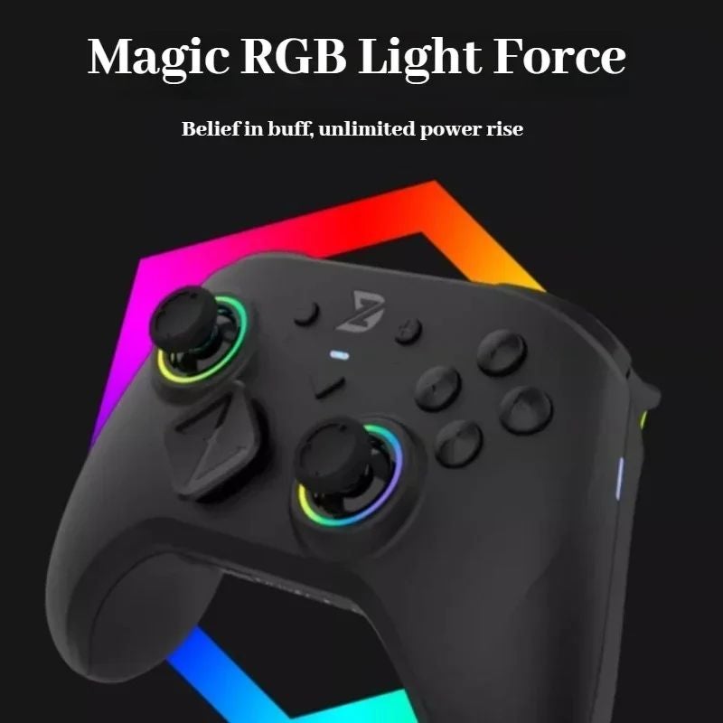 ZD Super Legend S Wireless Bluetooth Gaming Controller with Hall Sensors RGB Motor Apex Switch PC Gamepad, White - Image 4