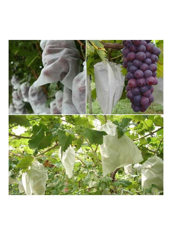 Generic 100-Piece Anti-Bird Waterproof Breathable Vegetable Fruit Protection Bag White  - Image 5