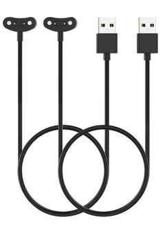 KASTWAVE 2 Pack Compatible with Ticwatch ProX/ E3/ pro3/ pro3 LTE3 Etc.Charging Cable, Portable Magnetic Charger Base Replacement Power Cable Smartwatch Charging Cable Replacement (Black)  - Image 1