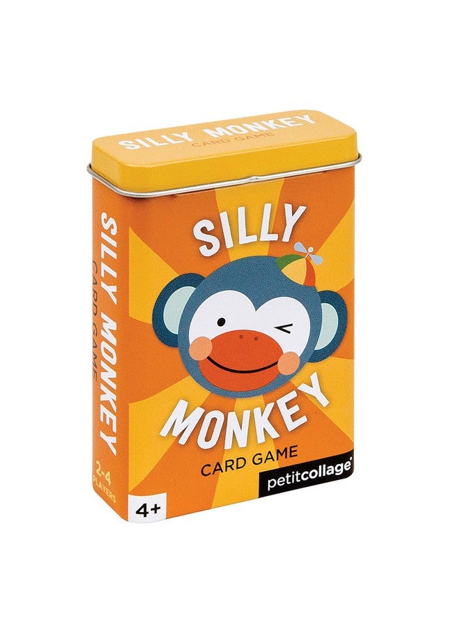 Petit Collage لعبة بطاقات الأطفال قرد مضحك من بيتي كولاج - لعبة عائلية مثيرة وملونة مع علبة تخزين متينة مرفقة - سهلة اللعب - لعبة سفر مثالية للأطفال - 2-4 لاعبين، أعمار 4 سنوات فما فوق - Image 1