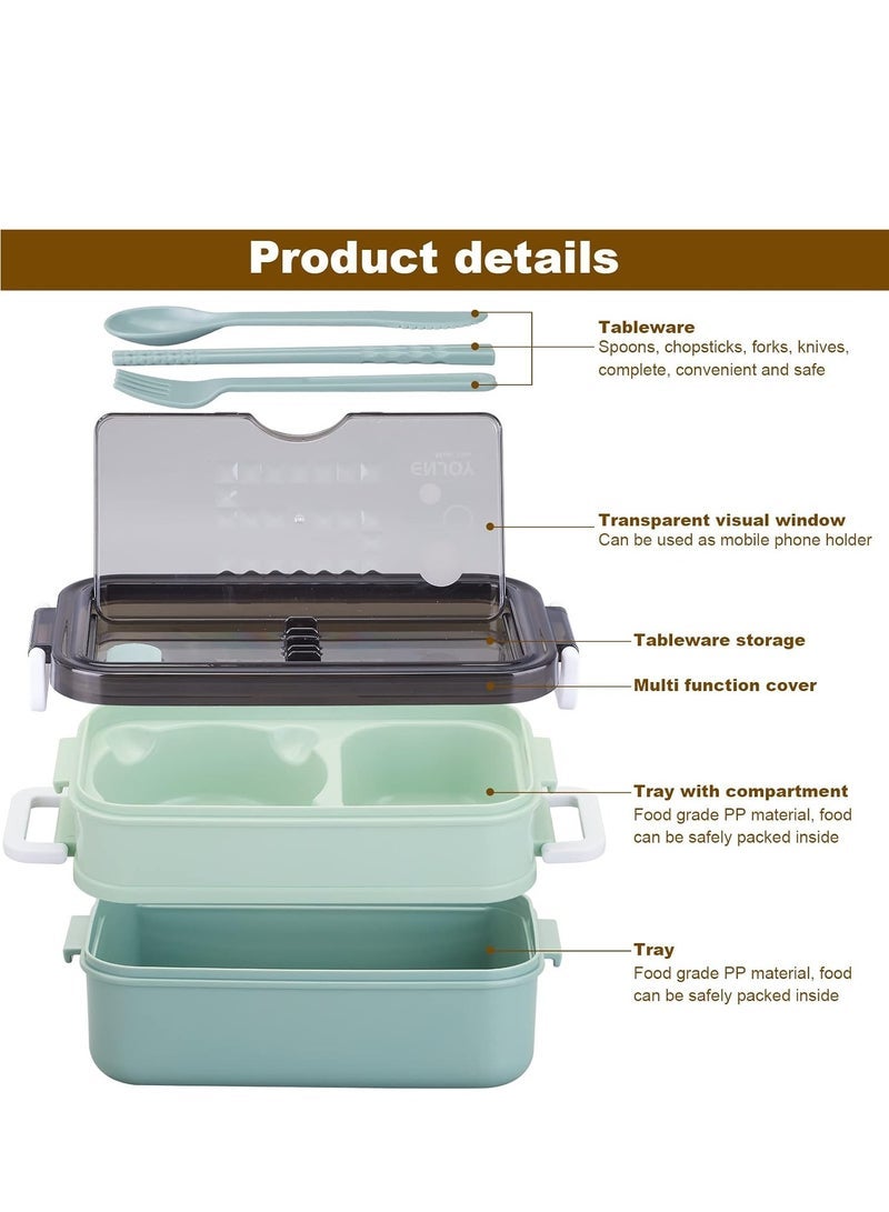 ROEIEIS BPA-Free Food-Grade Lunch Box with Secure Seal, 3-Tier Stackable Design – Leak-Resistant Compartments for Work, Picnics, Outdoor (Dishwasher and Microwave Safe) - Image 5