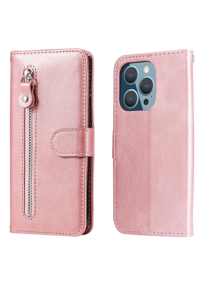 S-TOP Case For iPhone 14 Pro Fashion Calf Texture Zipper Horizontal Flip Leather Phone Case - Image 1