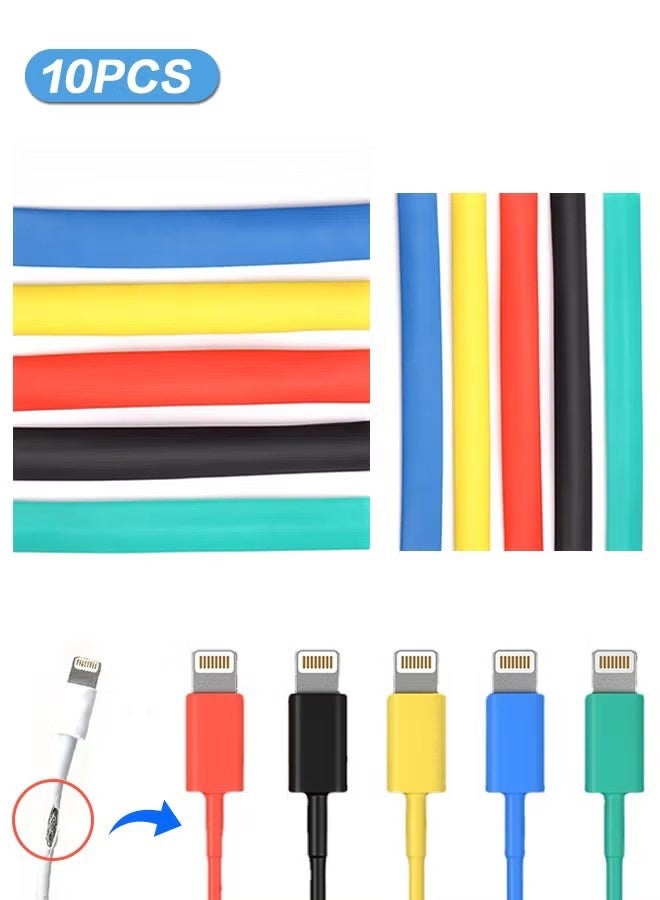 KANGLI 10PCS Charger Protector, Cable Protector, Spiral Charger Cord Protector, Flexible Cable Cord Saver, Tube Wrap Cable Wire Kit for DIY - Image 1