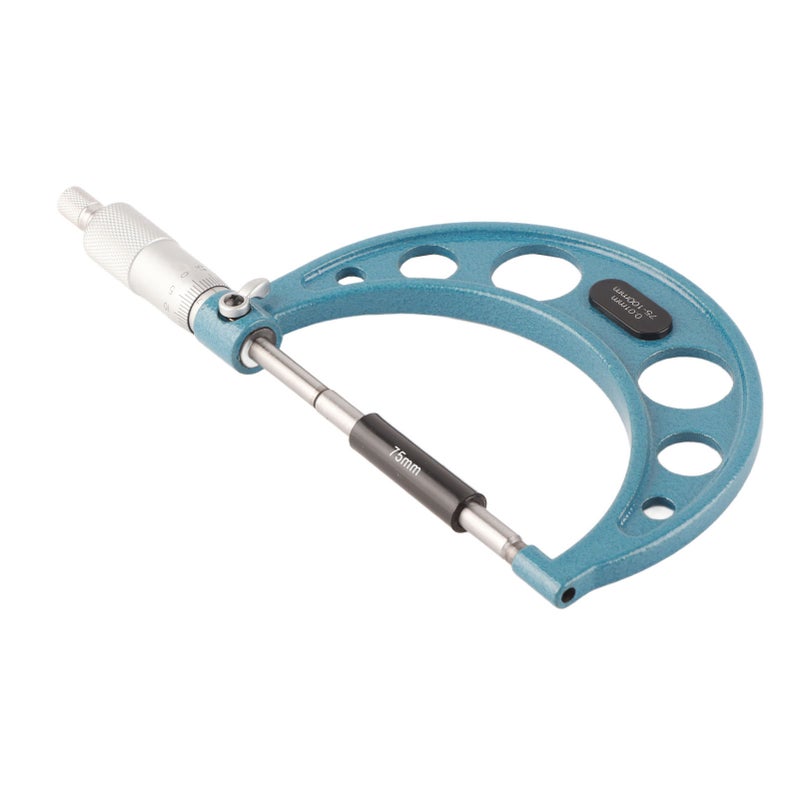Outside Micrometer Stainless Steel High Accuracy Thickness Measuring Tool with Wrench 0.01mm75-100mm - Image 4