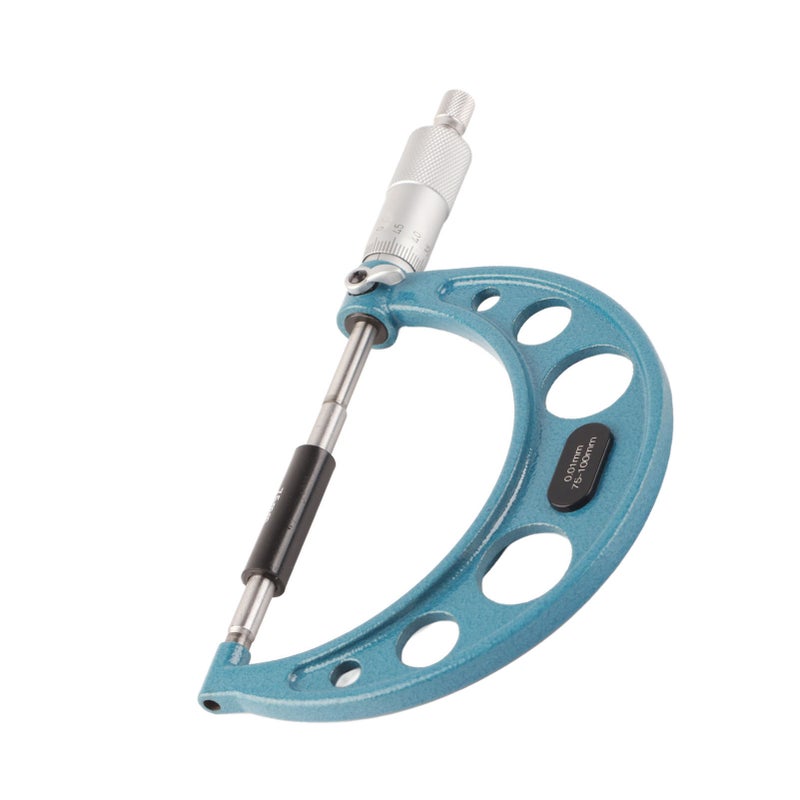 Outside Micrometer Stainless Steel High Accuracy Thickness Measuring Tool with Wrench 0.01mm75-100mm - Image 2
