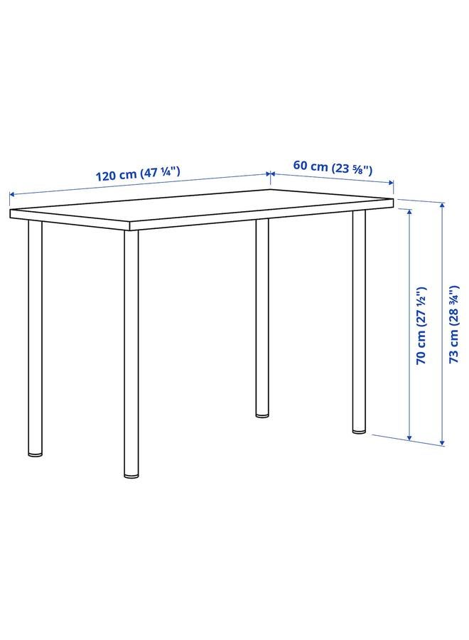 erorex Desk, White/Black, 120X60 Cm - Image 5
