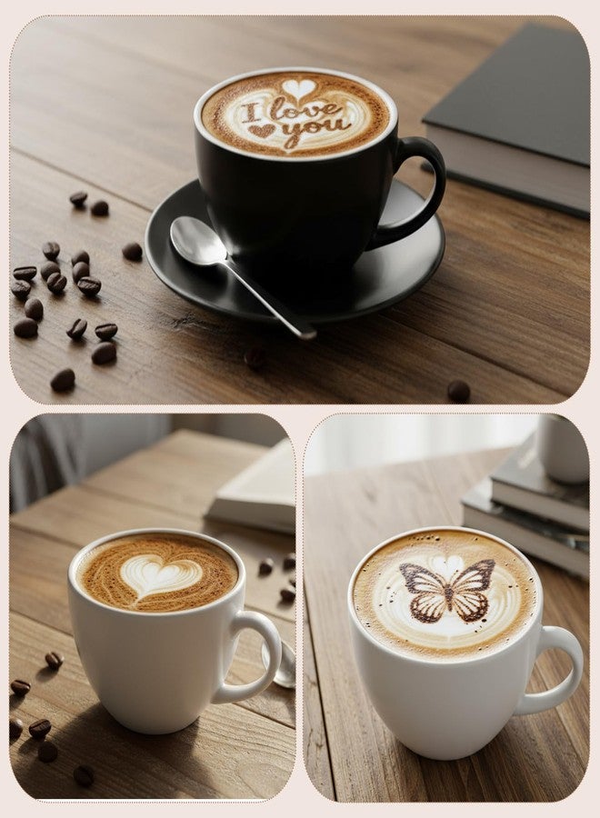 YBEATY 2PCS Latte Art Pen Set Coffee Drawing Tool with Wood Handle Latte Art Pen with Coffee ArtStencils Double-Ended Barista Accessories for CoffeeBar Creating Professional Espresso Tools Home Cafe - Image 4