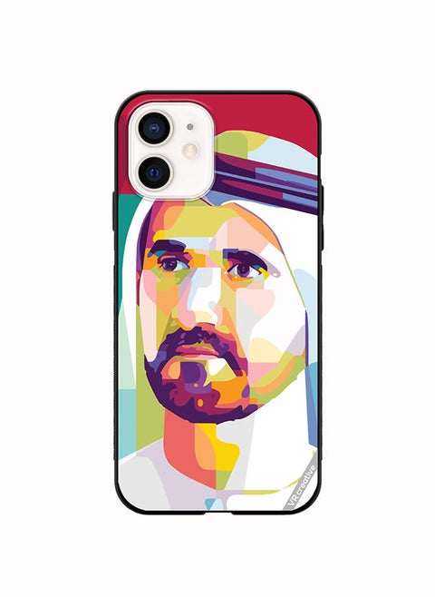 Protective Case Cover For Apple iPhone 12 Sheikh Mohammed Bin Rashid Al Maktoum Design Multicolour