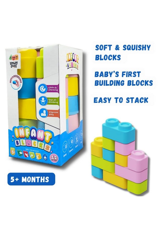 ZEPHYR Zephyr Learning Steps - Infant Blocks - Set - 1, Early Development, Block Sets, Colors and Counting, Premium Blocks, Stack Toy  - Image 4
