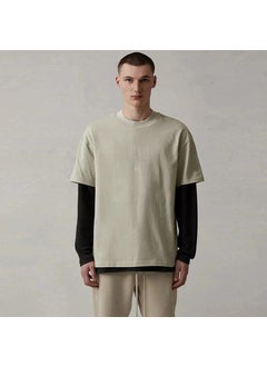 Generic High-Version FOG ESSENTIALS Velvet Letter Tee Charcoal Gray  - Image 5