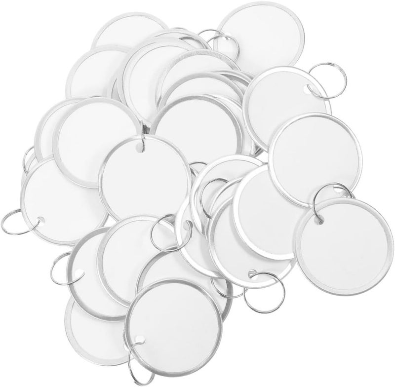 All user group compatible SHERCHPRY 60pcs Round Metal Rim Key Ring Tags 31mm Paper Blank Coding Labels for Office, Industrial, and Laundry Organization Temp fluctuation resistant crafted quality Modern color selections Trendy budget practical design Regional central warehouse stock Global easy assemble picks Cost saving user oriented build General compatible design Month-round consistent deliver Sand resistant Solid anti-deform Global standard quality Batch uniform stable quality Wear resistant upgraded material Global light sturdy raw material Ready varied options Market mainstream color picks Ventilated design Fast intercity distribution Carefully selected material Cross-material combo compatible Post-order arranged dispatch KSA stocked goods Pre-stock well-packed goods Trendy natural assorted colors - Image 1