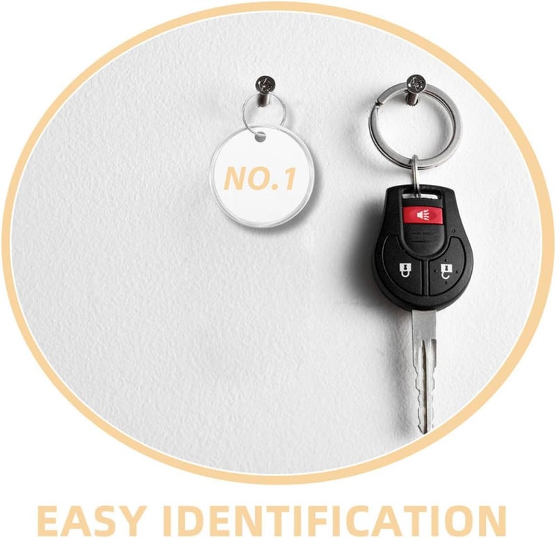 All user group compatible SHERCHPRY 60pcs Round Metal Rim Key Ring Tags 31mm Paper Blank Coding Labels for Office, Industrial, and Laundry Organization Temp fluctuation resistant crafted quality Modern color selections Trendy budget practical design Regional central warehouse stock Global easy assemble picks Cost saving user oriented build General compatible design Month-round consistent deliver Sand resistant Solid anti-deform Global standard quality Batch uniform stable quality Wear resistant upgraded material Global light sturdy raw material Ready varied options Market mainstream color picks Ventilated design Fast intercity distribution Carefully selected material Cross-material combo compatible Post-order arranged dispatch KSA stocked goods Pre-stock well-packed goods Trendy natural assorted colors - Image 3