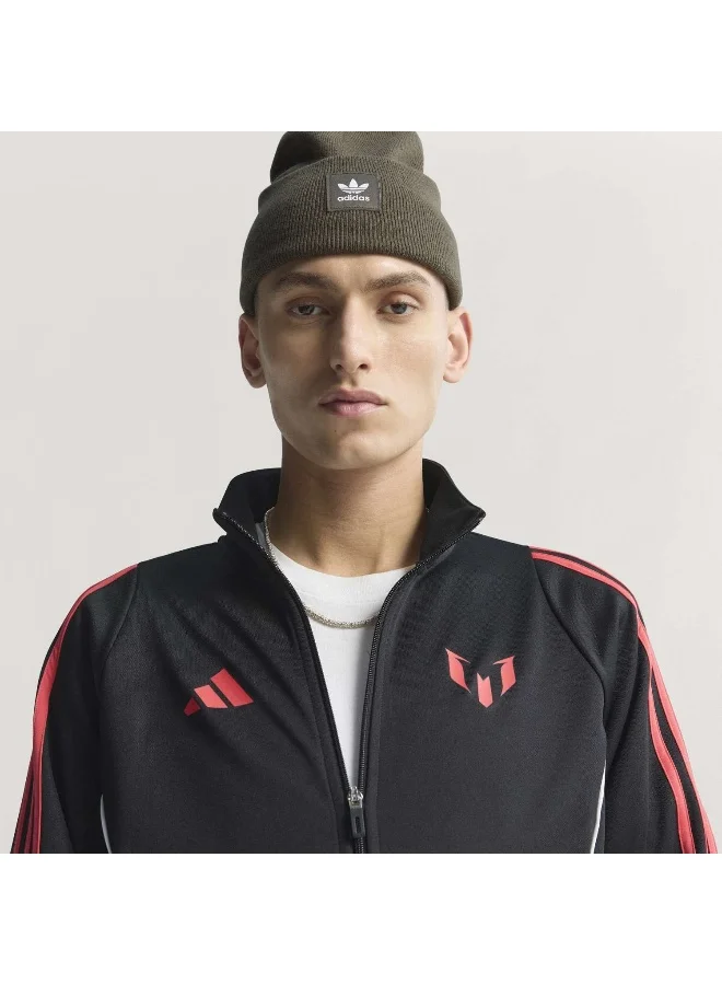 adidas جاكيت ميسي أسود رياضي للرجال