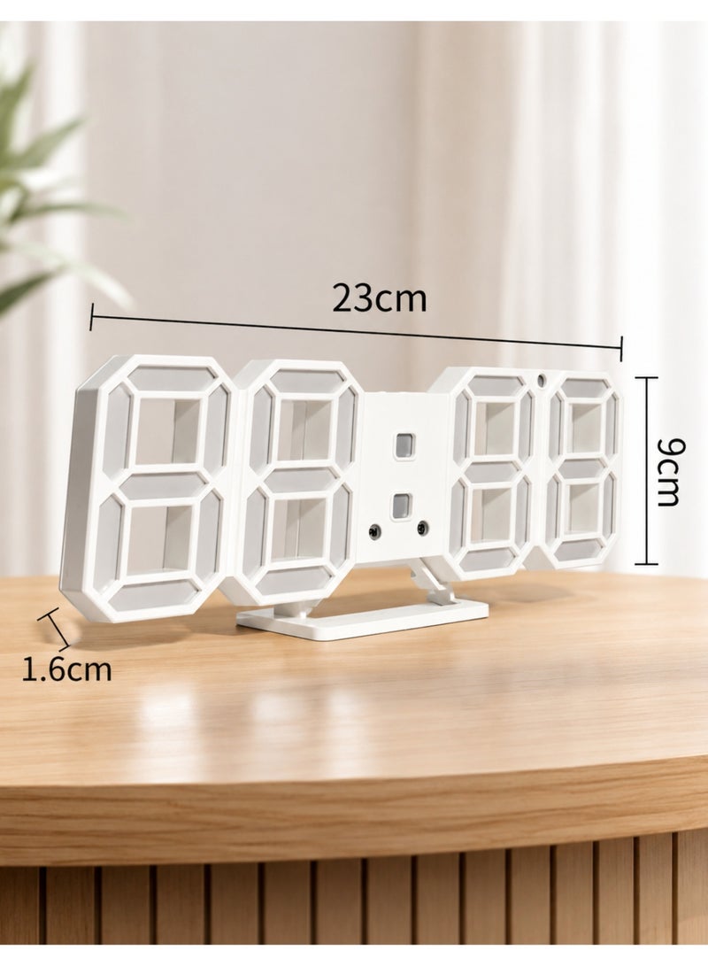 F.A.M.S 3D LED Digital Alarm Wall Home and Office Desk Clock - Time, Date & Temperature Display - Stylish & Functional Home Office Decor - Image 3