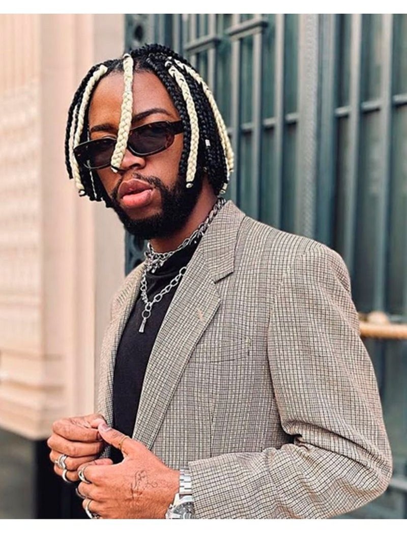 SYOSI Retro Rectangle Sunglasses Women and Men Vintage Small Square Sun Glasses Protection Glasse, UV400 Protection Glasse, Vintage Driving Glasses 90’s Fashion Narrow Square Frame - Image 3