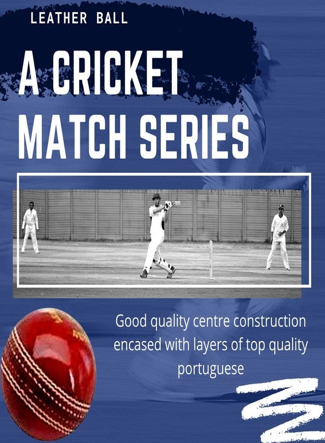FRATELLI AVM Leather Cricket Ball for Tournament and Club Matches, Practice Leather Ball 5 ½ OZ Hand Sewn Ball for Boys & Girls (Pack of 1 - Red) - Image 5