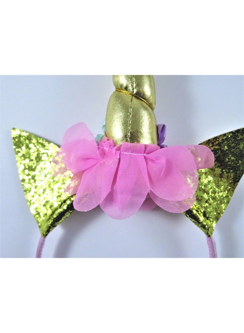 إيونتو مجموعة حفلات يونيكورن للبنات - طوق رأس يونيكورن مع بالونات متناسقة لحفلات أعياد الميلاد، والتنكر، والاحتفالات الممتعة - Image 2