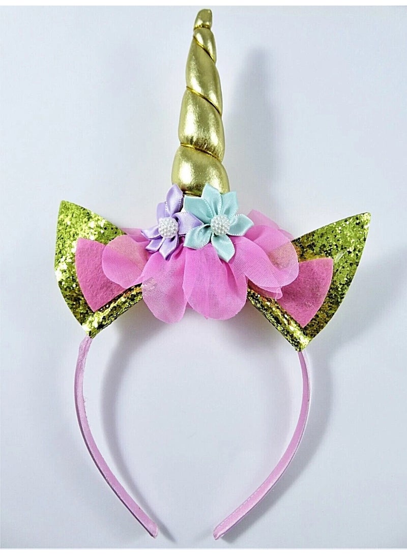 إيونتو مجموعة حفلات يونيكورن للبنات - طوق رأس يونيكورن مع بالونات متناسقة لحفلات أعياد الميلاد، والتنكر، والاحتفالات الممتعة - Image 4