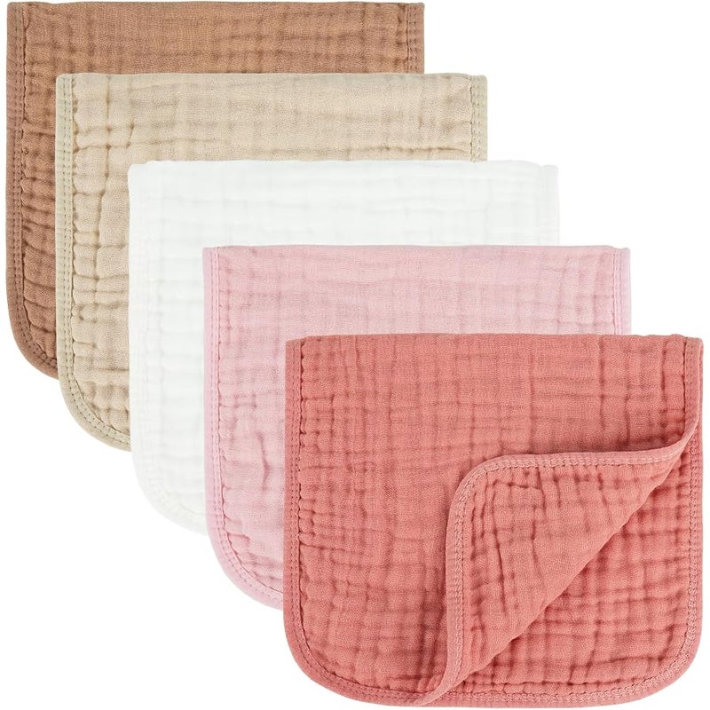 MIGIOL Muslin Burp Cloths 100% Cotton Baby Burp Cloths Soft, Absorbent 10x20 inches for Girls and Boys Baby Essentials - Image 1