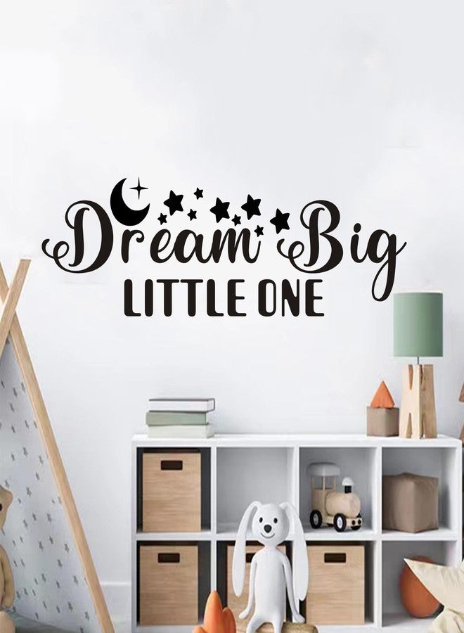 SEATUNE Kids Quotes Wall Decals for Nursery: Baby Inspirational Positive Moon Stars Vinyl Art Wall Stickers - Bedroom Playroom School Wall Decor - Dream Big Little One 35" X 9.8" - Image 5