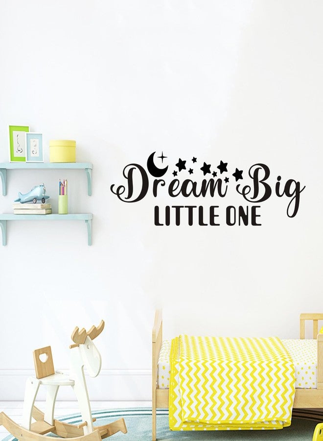 SEATUNE Kids Quotes Wall Decals for Nursery: Baby Inspirational Positive Moon Stars Vinyl Art Wall Stickers - Bedroom Playroom School Wall Decor - Dream Big Little One 35" X 9.8" - Image 4