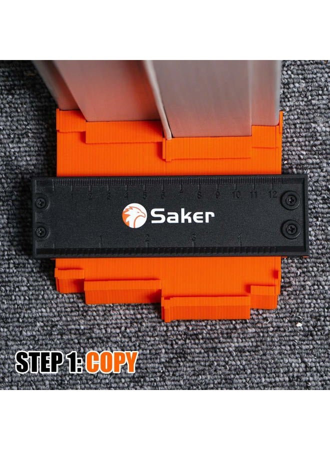 Saker Contour Gauge (5 Inch Lock) Profile Tool- Adjustable Lock-Precisely Copy Irregular Shape Duplicator -Irregular Welding Woodworking Tracing - Must Have Tool for DIY Handyman, Construction - Image 3