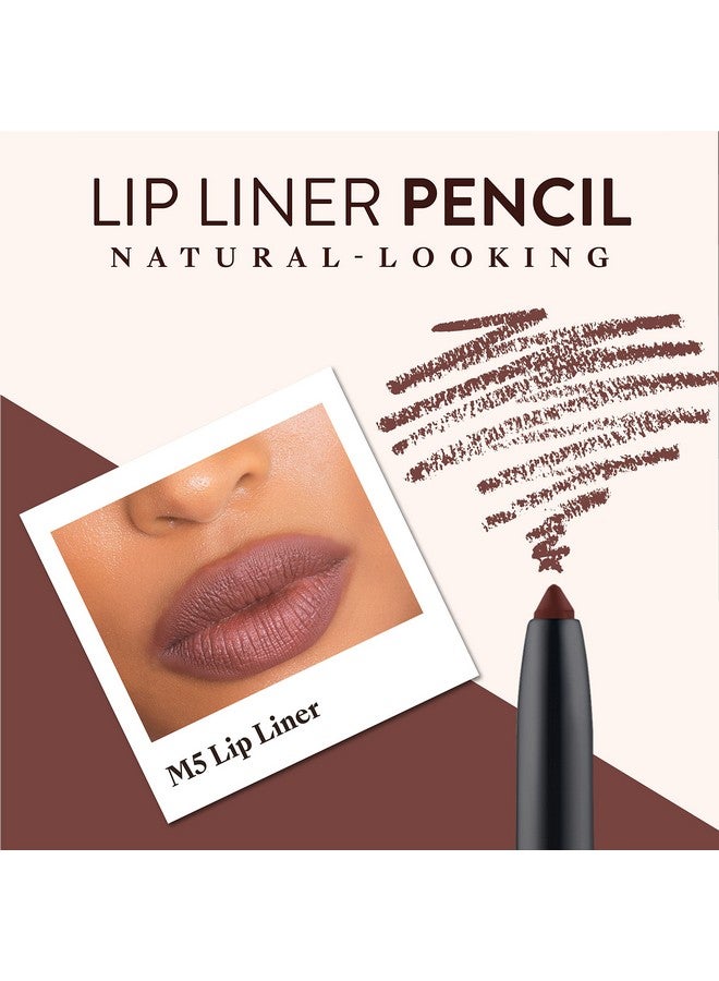 Mented Cosmetics No. 5 Brown Lip Liner Pencil, Waterproof Lip Liner Brown Lip Pencil, Natural Lip Liner Dark Lip Liner Vegan Crueltyfree Makeup, Matte Lip Liners For Women - Image 5