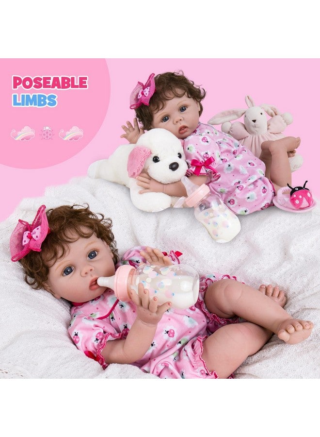 Aori Lifelike Reborn Baby Dolls - Realistic Newborn Girl Doll, Pink Set For Kids 3+ - Image 5