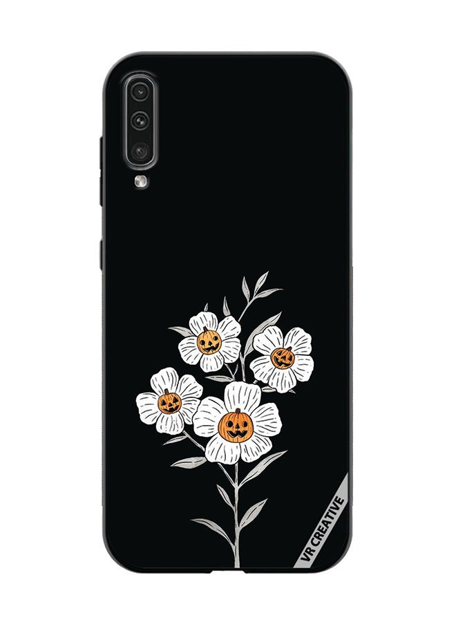 VR CREATIVE Protective Case Cover For Samsung Galaxy A50/A50s Halloween Flower Design Multicolour - Image 1