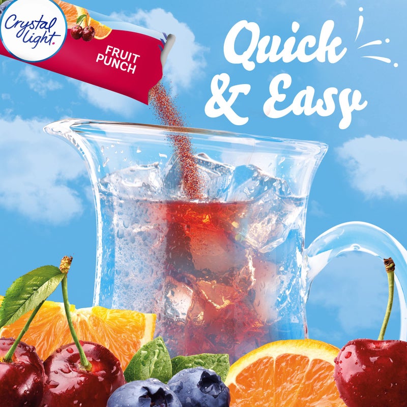 Crystal Light كريستال لايت مشروب فواكه بنكهة خالية من السكر منخفض السعرات الحرارية مسحوق مشروب 6 عبوات للوعاء - Image 5
