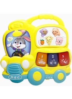 Vardem Lighted and Musical Bus Baby Piano - Yellow  - Image 1
