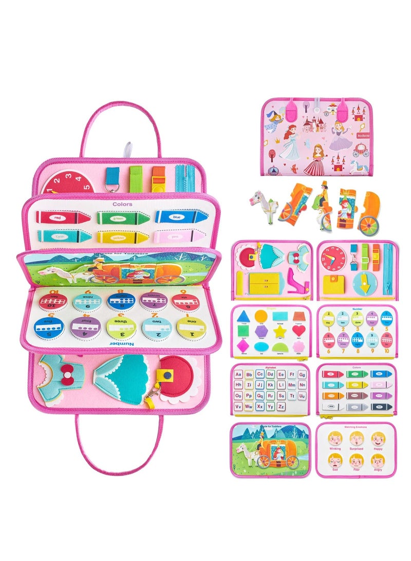 SOLARAE Toddler Busy Board, Travel Toys, Quiet Book, Montessori Activities for 1-4 Year Olds, Educational Gifts for 3-4 Year Old Boys and Girls, Enhance Fine Motor Skills and Learning Fun. - Image 1