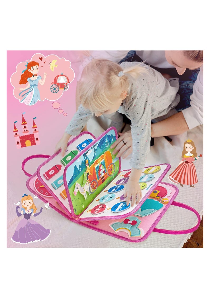 SOLARAE Toddler Busy Board, Travel Toys, Quiet Book, Montessori Activities for 1-4 Year Olds, Educational Gifts for 3-4 Year Old Boys and Girls, Enhance Fine Motor Skills and Learning Fun. - Image 3