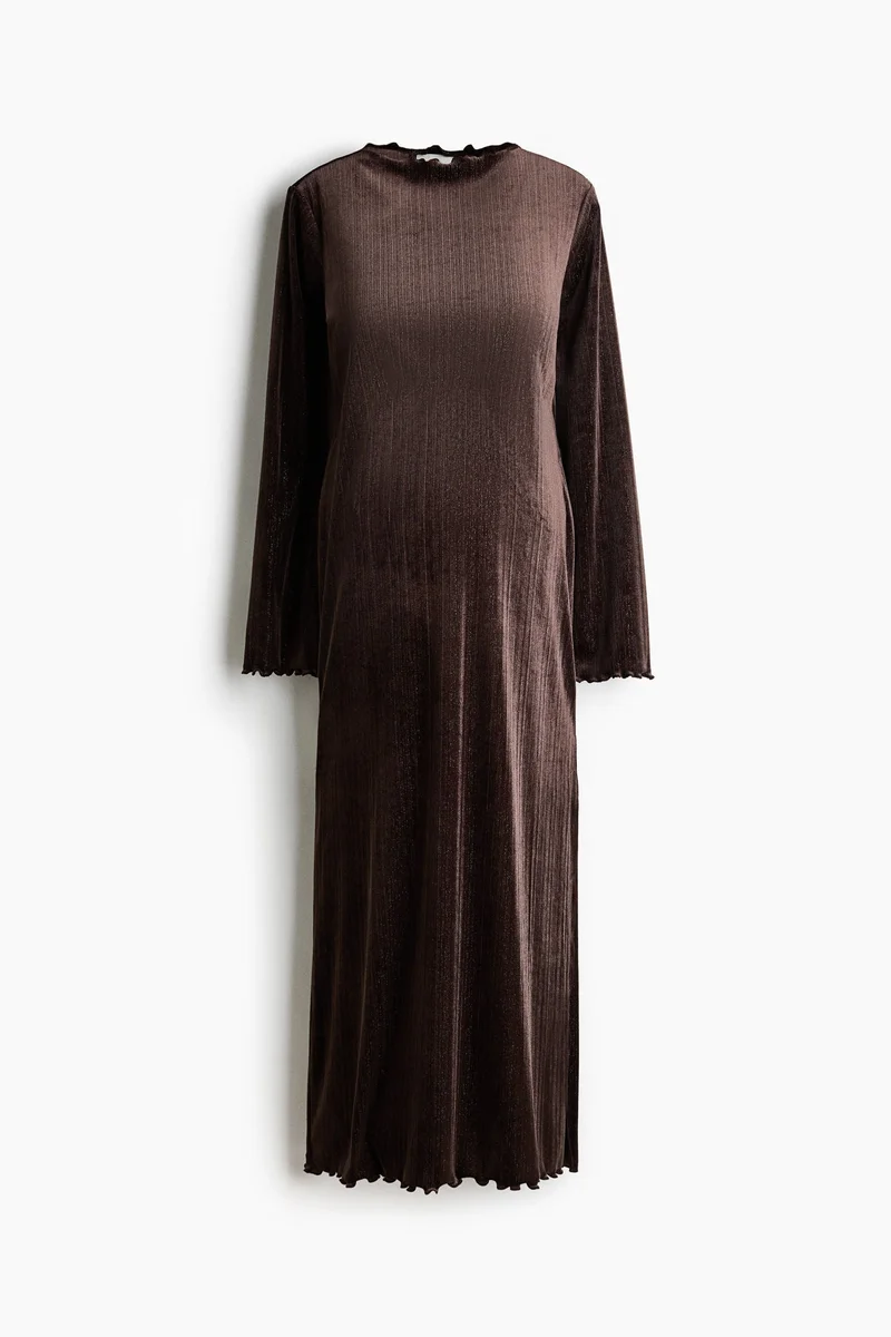 H&M  MAMA Glittery velour dress for Women | Best Price UAE