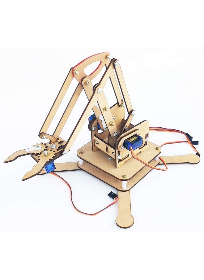 Kit4Curious - Kit4Curious 4 DOF servo Controlled Robotic arm with Gripper Complete kit with 4 servo Assembled - Image 1