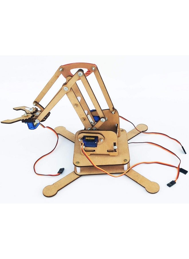 Kit4Curious - Kit4Curious 4 DOF servo Controlled Robotic arm with Gripper Complete kit with 4 servo Assembled - Image 1