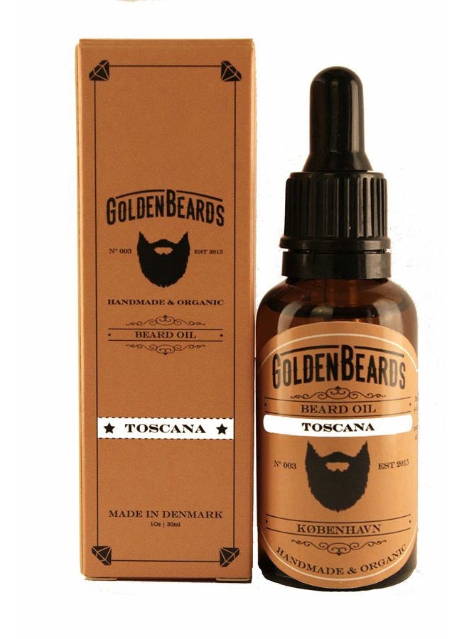GOLDEN BEARDS Organic Beard Oil, Toscana, 30 ml - Image 1
