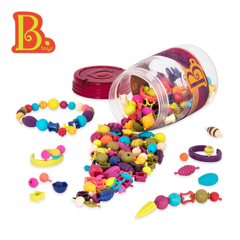B. toys â€“ Pop Arty! 275 Pieces â€“ Jewlery Making Kit â€“ Creative Pop Snap Bead Set for Kids â€“ DIY Craft Jewelry Making Kit â€“ Necklaces, Rings, Bracelets â€“ 4+ Years - Image 1