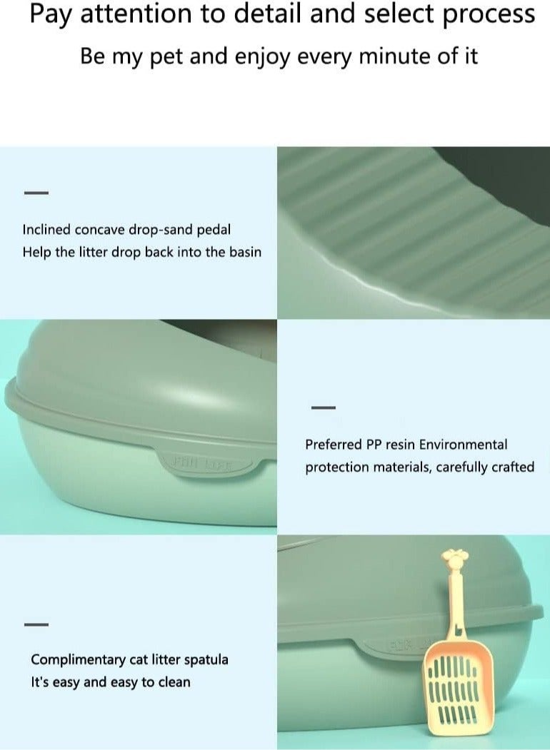 Kitty Litter Box Cat Pet Supplies Cat Litter Box, Splash proof Cat Toilet Litter Box, Magnanimous Callous Semi enclosed Cat Litter Box - Image 2
