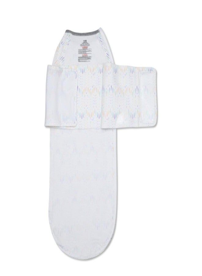 Nanit Sleep Wear Swaddle - Chevron Raindrops- NB - Image 3